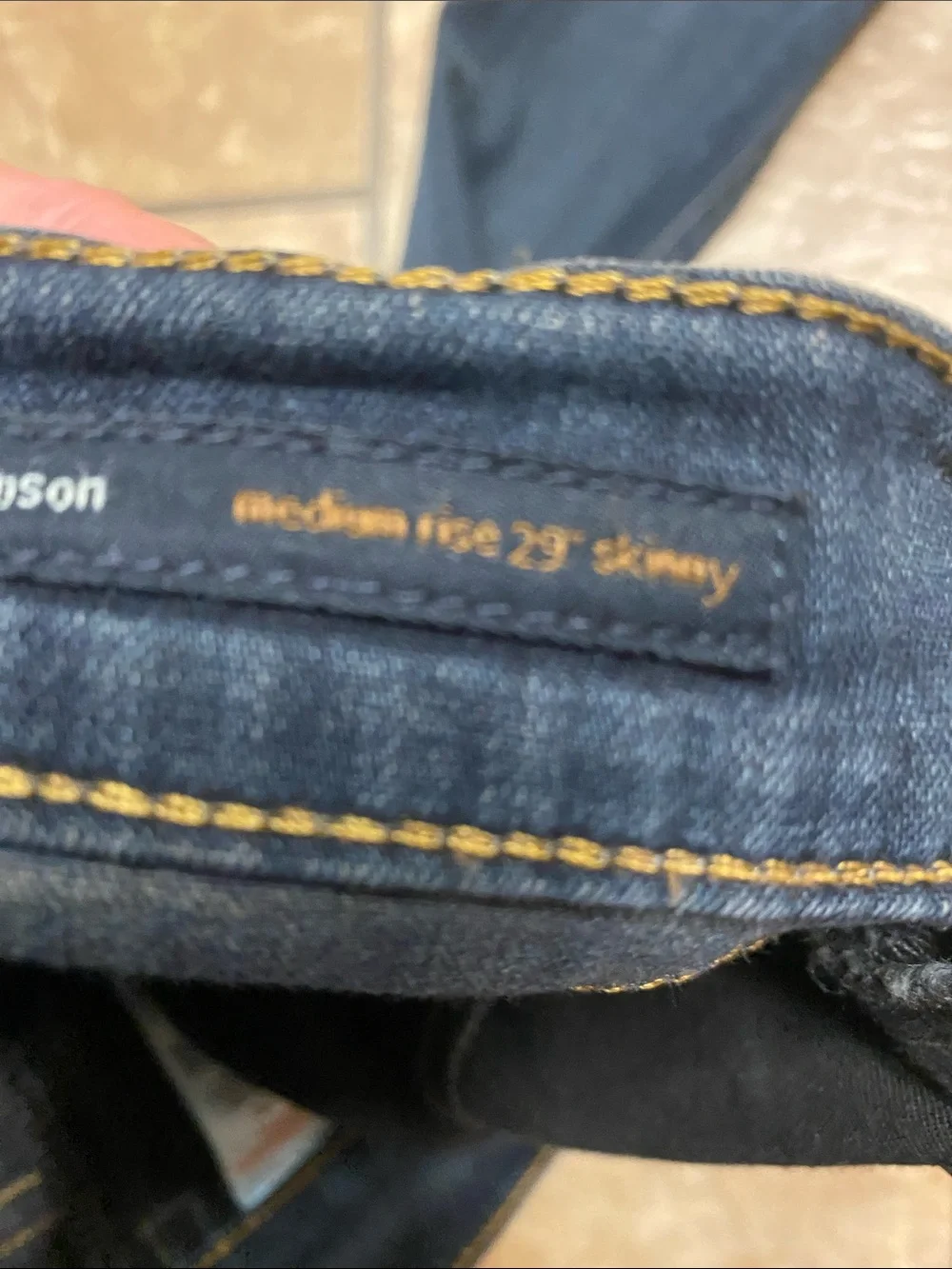Citizens of Humanity Size 26 Med. Rise Skinny Jeans in Navy Blue Chic Denim